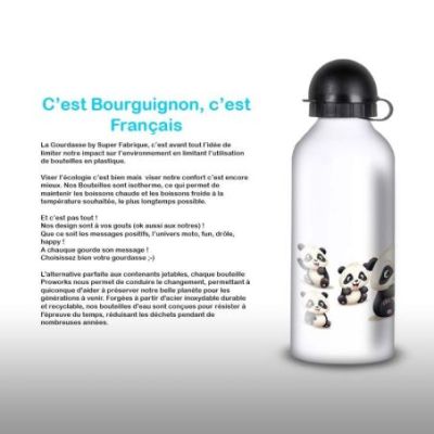 Gourde Alu et Thermos Pandas Fun