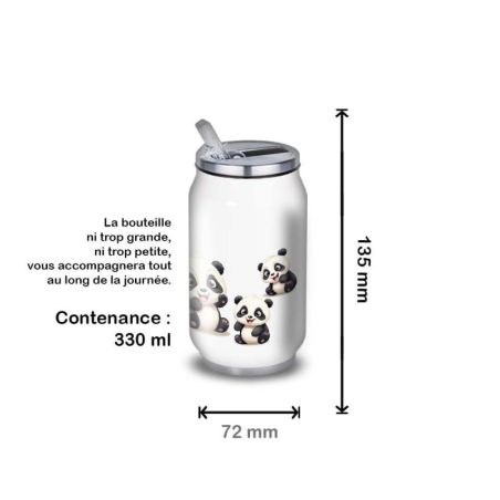 Gourde Alu et Thermos Pandas Fun Gourde Alu et Thermos Pandas Fun