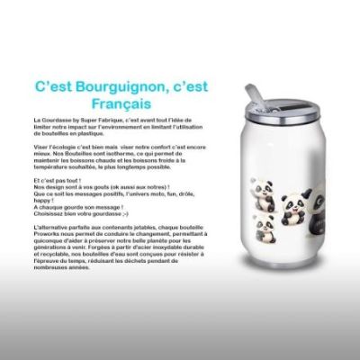 Gourde Alu et Thermos Pandas Fun