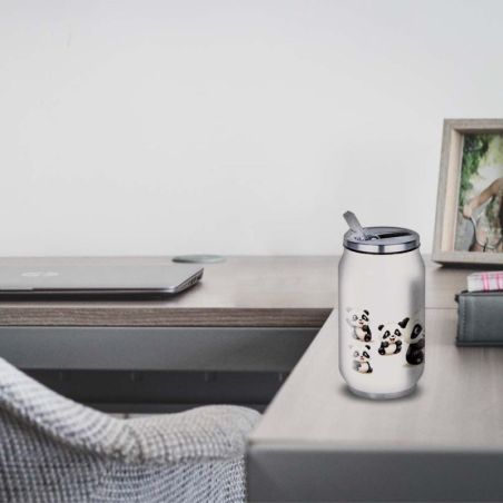 Gourde Alu et Thermos Pandas Fun Gourde Alu et Thermos Pandas Fun