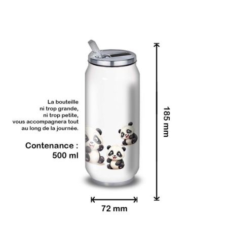 Gourde Alu et Thermos Pandas Fun Gourde Alu et Thermos Pandas Fun
