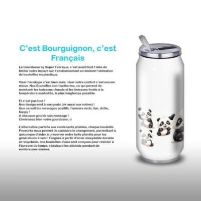 Gourde Alu et Thermos Pandas Fun