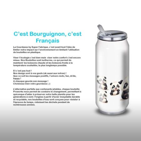 Gourde Alu et Thermos Pandas Fun Gourde Alu et Thermos Pandas Fun