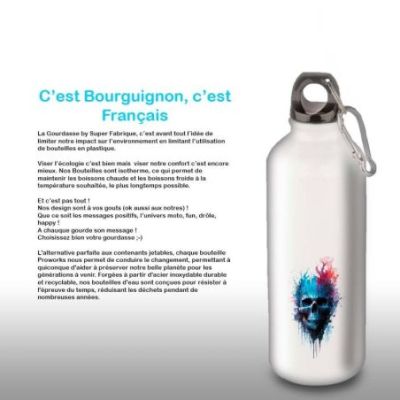 Gourde Alu et Thermos TÃªte de Mort