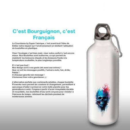 Gourde Alu et Thermos Tête de Mort Gourde Alu et Thermos Tête de Mort