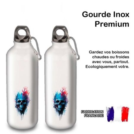 Gourde Alu et Thermos Tête de Mort Gourde Alu et Thermos Tête de Mort
