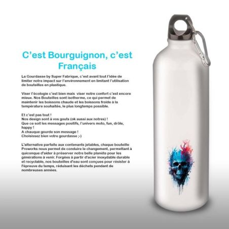 Gourde Alu et Thermos Tête de Mort Gourde Alu et Thermos Tête de Mort