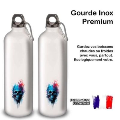 Gourde Alu et Thermos TÃªte de Mort