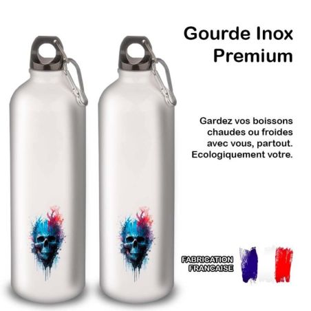 Gourde Alu et Thermos Tête de Mort Gourde Alu et Thermos Tête de Mort