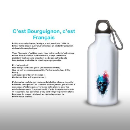 Gourde Alu et Thermos Tête de Mort Gourde Alu et Thermos Tête de Mort