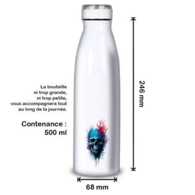 Gourde Alu et Thermos TÃªte de Mort
