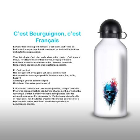 Gourde Alu et Thermos Tête de Mort Gourde Alu et Thermos Tête de Mort