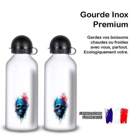 Gourde Alu et Thermos Tête de Mort Gourde Alu et Thermos Tête de Mort