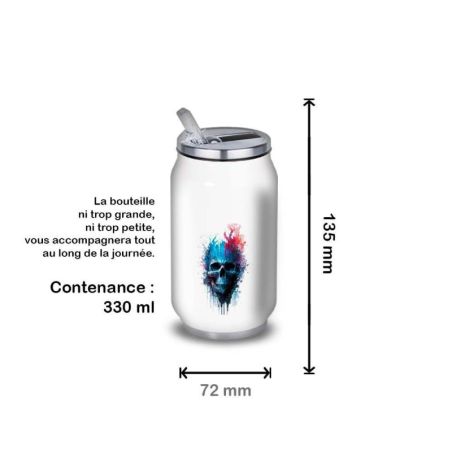 Gourde Alu et Thermos Tête de Mort Gourde Alu et Thermos Tête de Mort