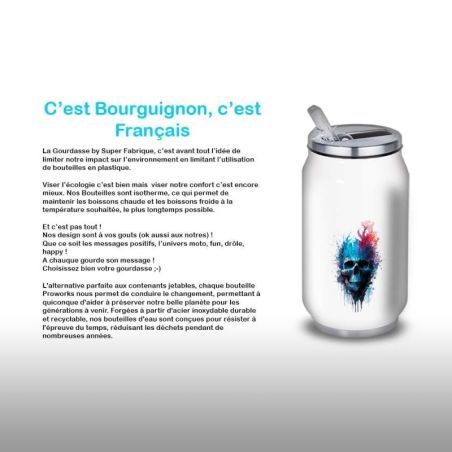 Gourde Alu et Thermos Tête de Mort Gourde Alu et Thermos Tête de Mort