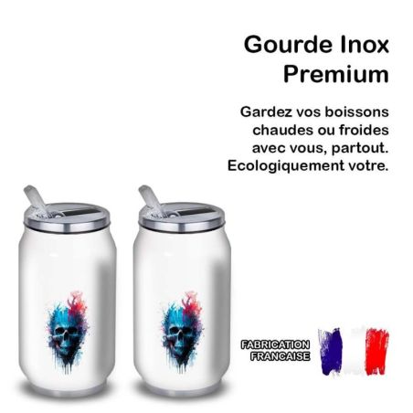 Gourde Alu et Thermos Tête de Mort Gourde Alu et Thermos Tête de Mort