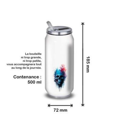 Gourde Alu et Thermos TÃªte de Mort