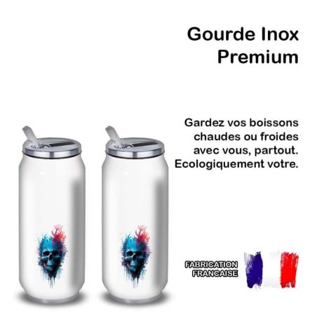 Gourde Alu et Thermos Tête de Mort Gourde Alu et Thermos Tête de Mort