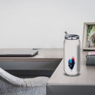 Gourde Alu et Thermos TÃªte de Mort