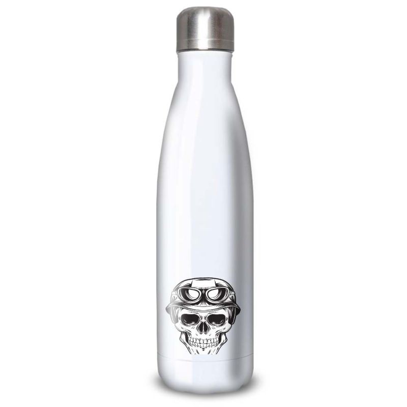 Gourde Alu et Thermos Tête de Mort motard Gourde Alu et Thermos Tête de Mort motard