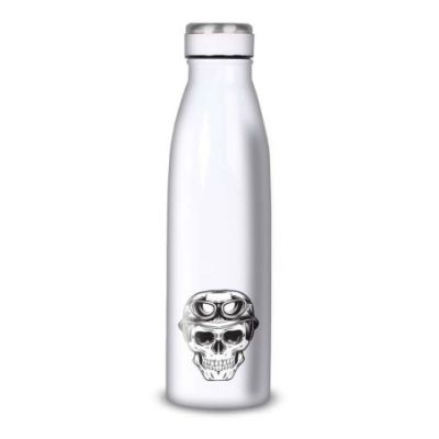 Gourde Alu et Thermos TÃªte de Mort motard
