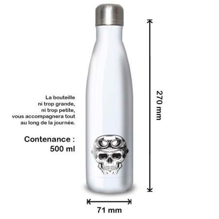 Gourde Alu et Thermos Tête de Mort motard Gourde Alu et Thermos Tête de Mort motard