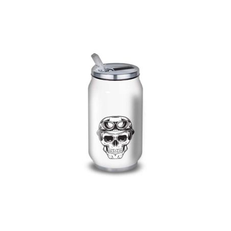 Gourde Alu et Thermos Tête de Mort motard Gourde Alu et Thermos Tête de Mort motard