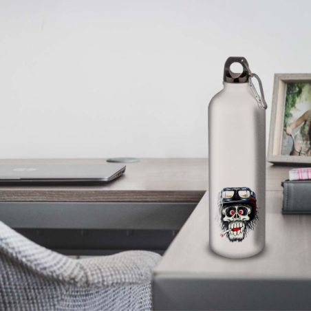 Gourde Alu et Thermos Tête de Mort motard fun Gourde Alu et Thermos Tête de Mort motard fun