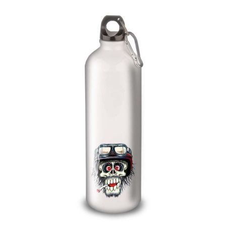 Gourde Alu et Thermos Tête de Mort motard fun Gourde Alu et Thermos Tête de Mort motard fun