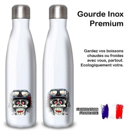 Gourde Alu et Thermos Tête de Mort motard fun Gourde Alu et Thermos Tête de Mort motard fun