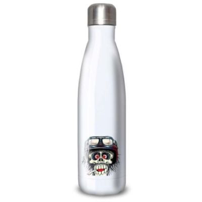 Gourde Alu et Thermos TÃªte de Mort motard fun