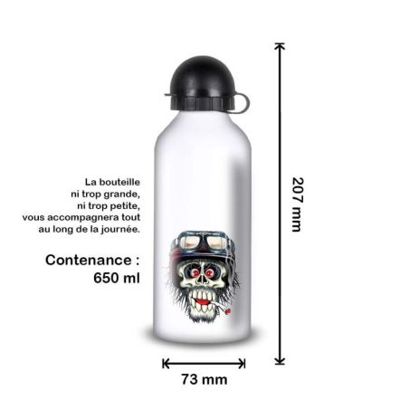 Gourde Alu et Thermos Tête de Mort motard fun Gourde Alu et Thermos Tête de Mort motard fun