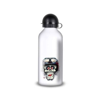 Gourde Alu et Thermos TÃªte de Mort motard fun