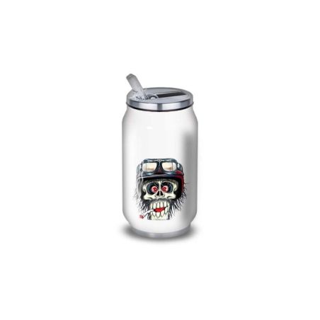 Gourde Alu et Thermos Tête de Mort motard fun Gourde Alu et Thermos Tête de Mort motard fun