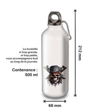 Gourde Alu et Thermos TÃªte de Mort Pirates