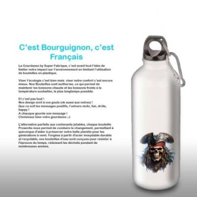 Gourde Alu et Thermos TÃªte de Mort Pirates