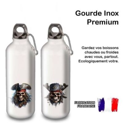 Gourde Alu et Thermos TÃªte de Mort Pirates