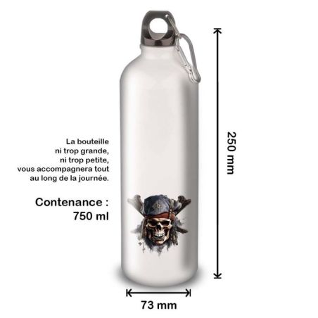 Gourde Alu et Thermos Tête de Mort Pirates Gourde Alu et Thermos Tête de Mort Pirates