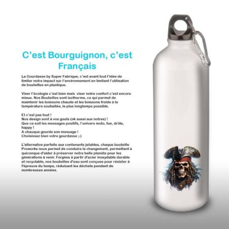 Gourde Alu et Thermos Tête de Mort Pirates Gourde Alu et Thermos Tête de Mort Pirates