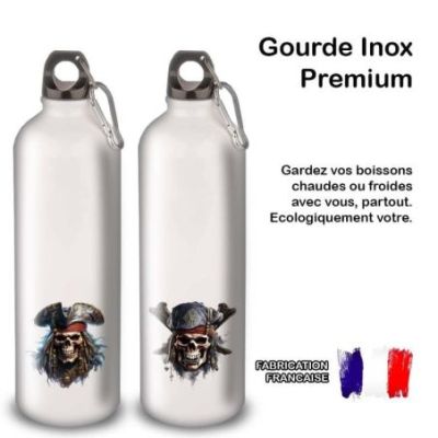 Gourde Alu et Thermos TÃªte de Mort Pirates