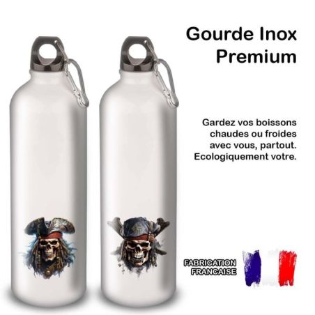 Gourde Alu et Thermos Tête de Mort Pirates Gourde Alu et Thermos Tête de Mort Pirates