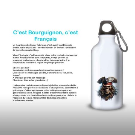 Gourde Alu et Thermos Tête de Mort Pirates Gourde Alu et Thermos Tête de Mort Pirates