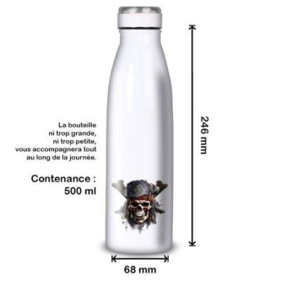 Gourde Alu et Thermos TÃªte de Mort Pirates
