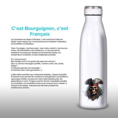 Gourde Alu et Thermos TÃªte de Mort Pirates