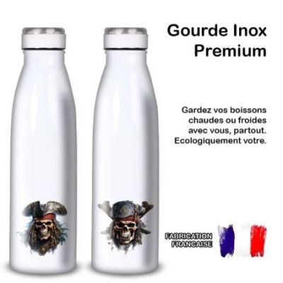 Gourde Alu et Thermos TÃªte de Mort Pirates
