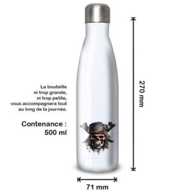 Gourde Alu et Thermos TÃªte de Mort Pirates