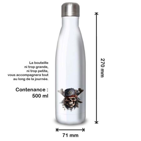 Gourde Alu et Thermos Tête de Mort Pirates Gourde Alu et Thermos Tête de Mort Pirates