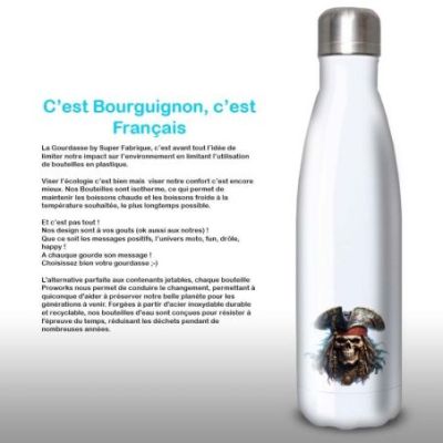 Gourde Alu et Thermos TÃªte de Mort Pirates