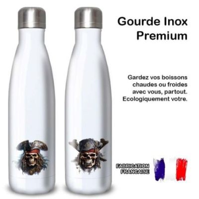 Gourde Alu et Thermos TÃªte de Mort Pirates