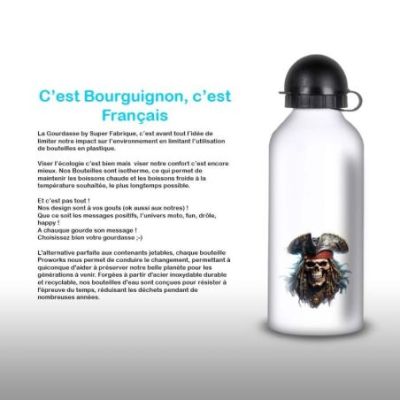 Gourde Alu et Thermos TÃªte de Mort Pirates
